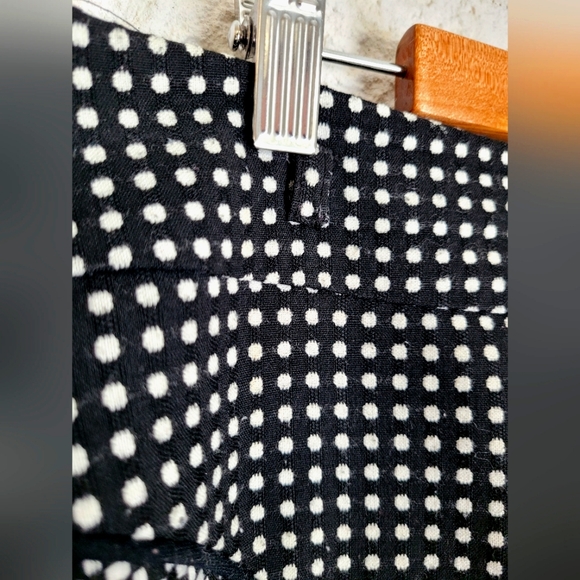 Black&White Check Tailored Skirt with Black Piping Detail - Picture 2 of 7